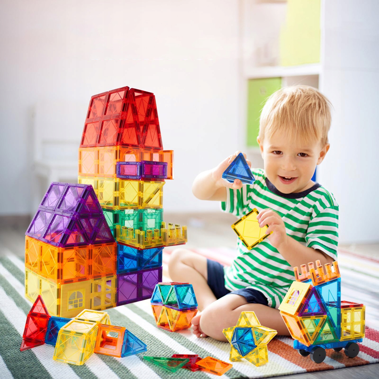 Magnetinės kaladėlės 3D konstrukcija XXL