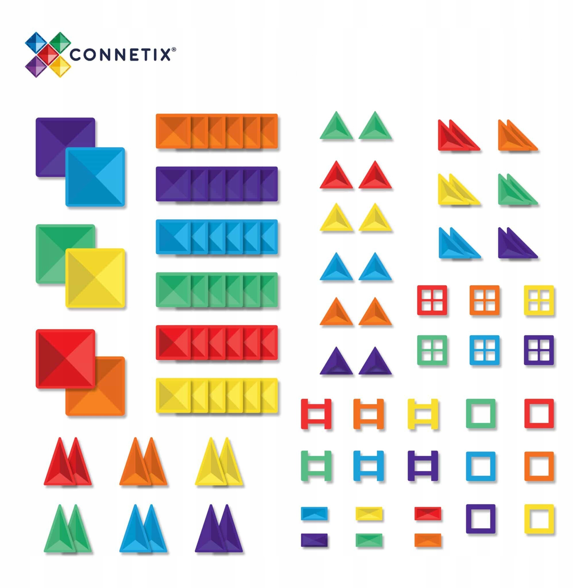 Connetix spalvoti magnetiniai klociniai 102 el.