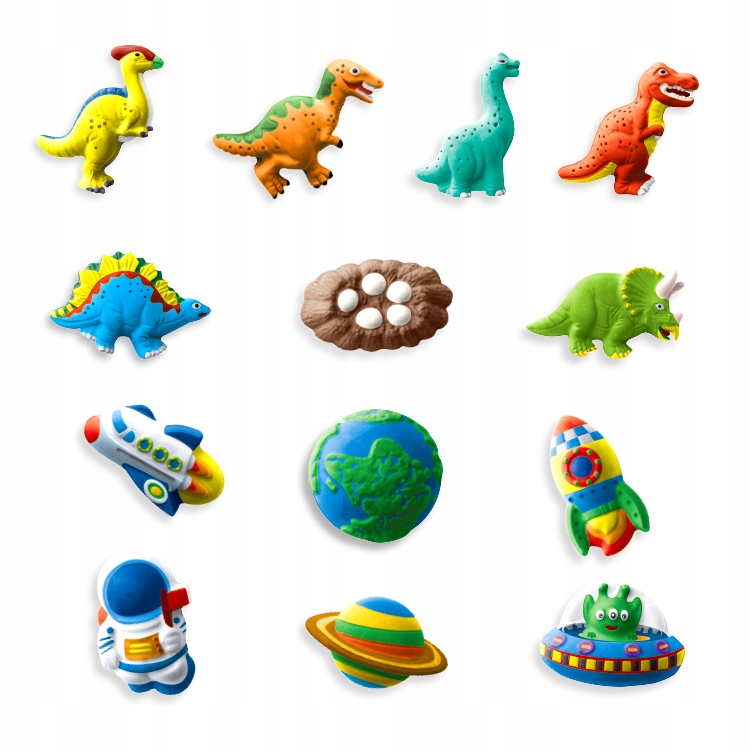 Rinkinys vaikiškoms 3D dinozaurų figūroms dažyti
