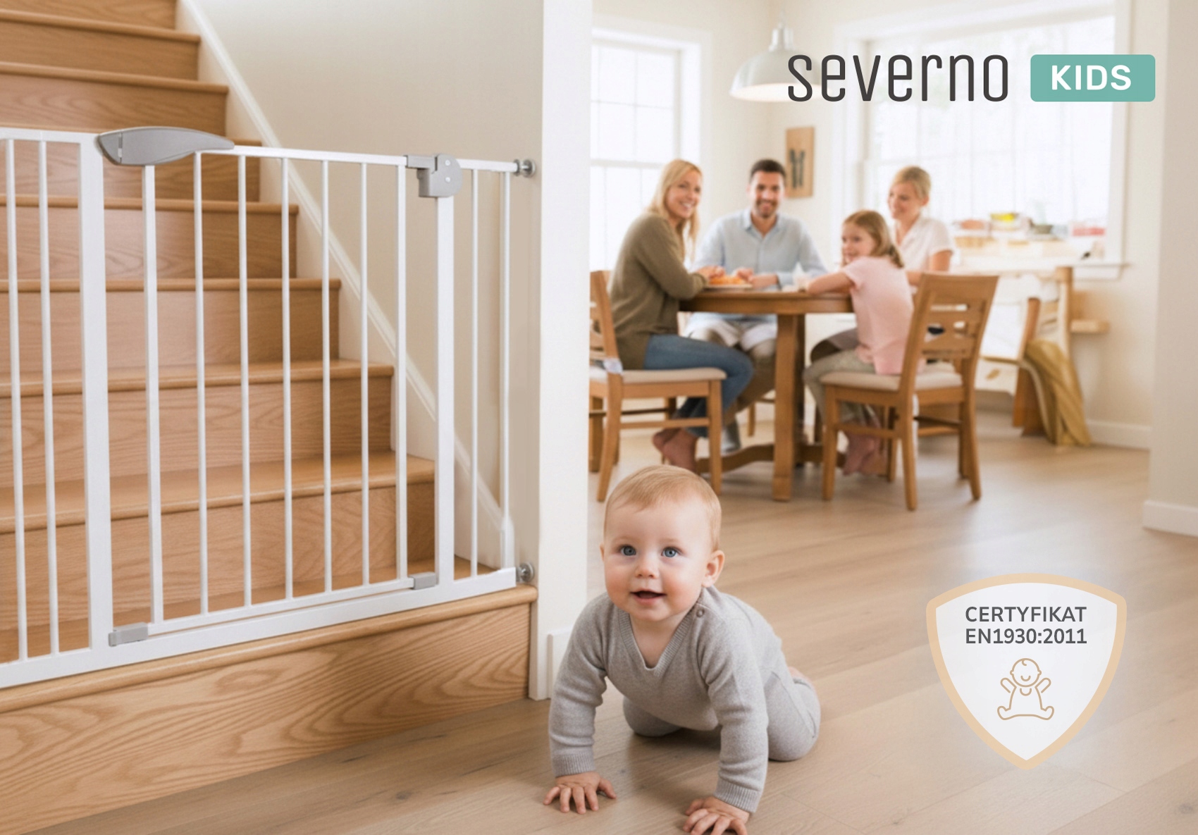 SEVERNO Kids apsauginė barjerka schodams 75-115 cm