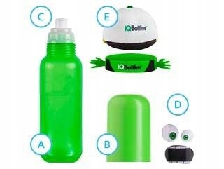 IQBottles butelis 2 in 1, oranžinis-mėlynas