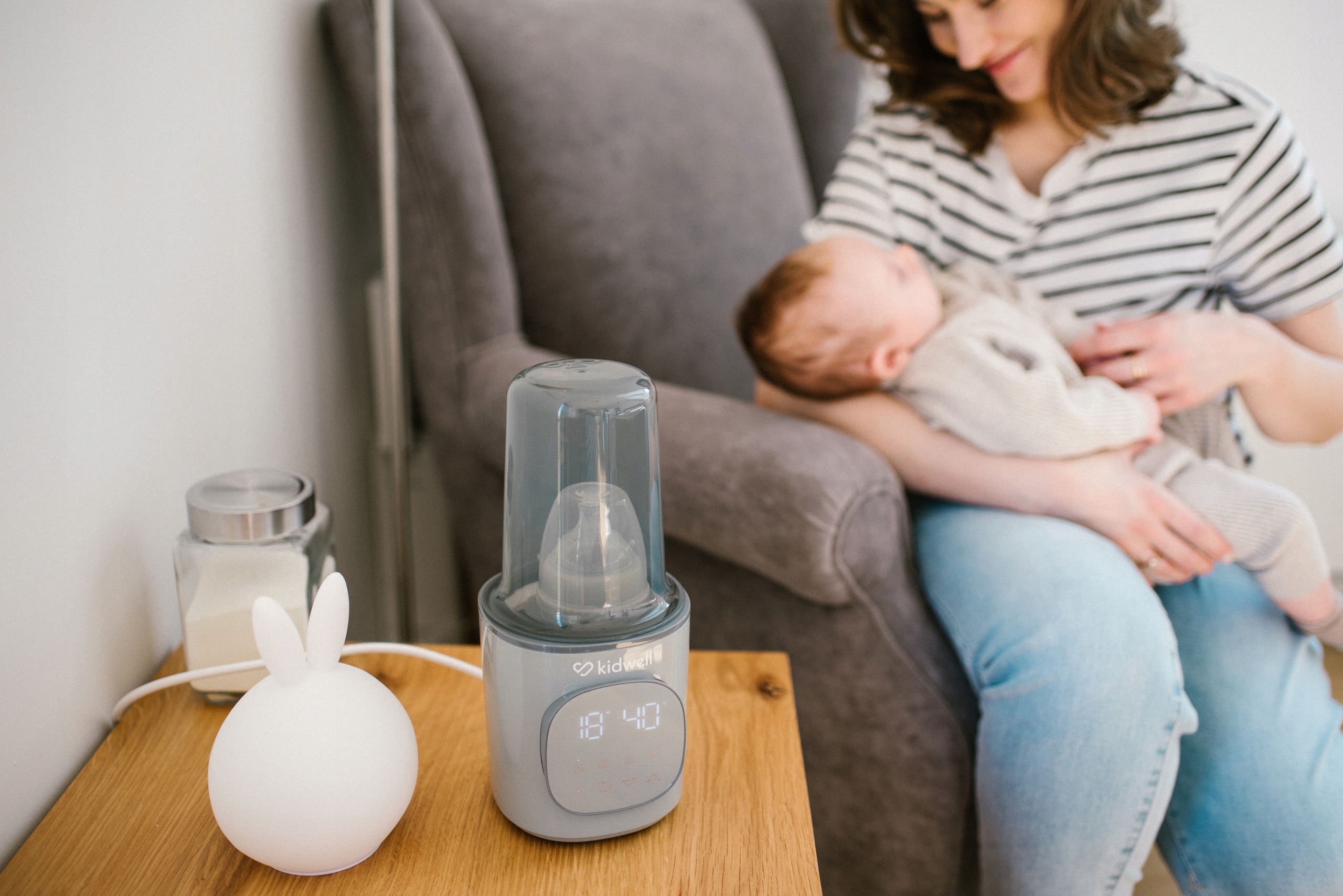 GALA butelių šildytuvas Grey Kidwell 4-in-1 sterilizatorius