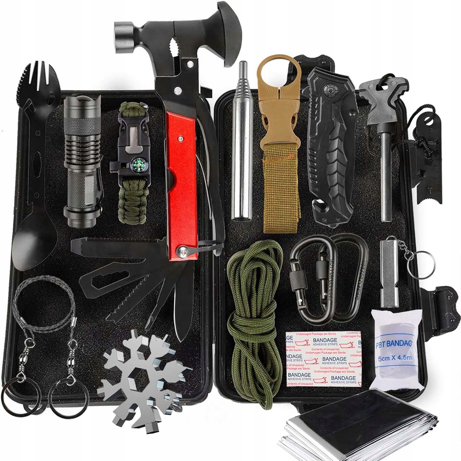Military Survival Survival Kit Multitool 52pcs XL