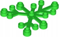 LEGO Plant 2417 Lapas Lapų krūmas Didelis 6x5 Ryškiai žalias 50 vnt.