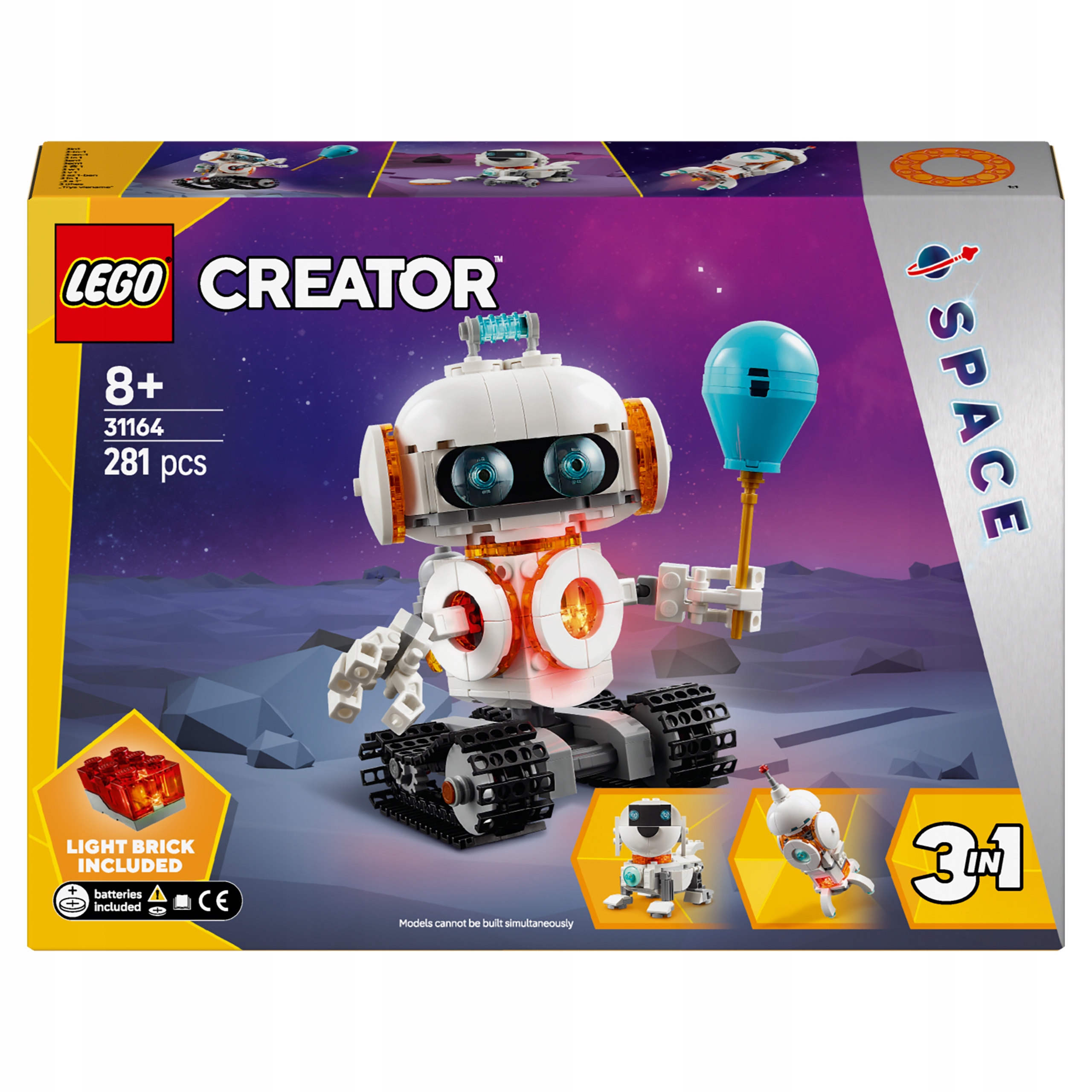 LEGO Creator kosmoso robotas 3 v 1, 31164