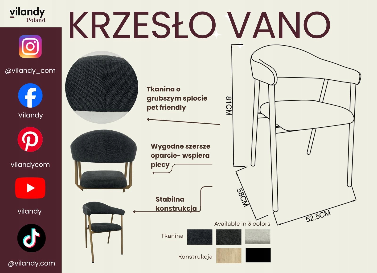 4 minkštų VANO valgomojo kėdžių rinkinys, ąžuolinis rėmas, grafito spalvos