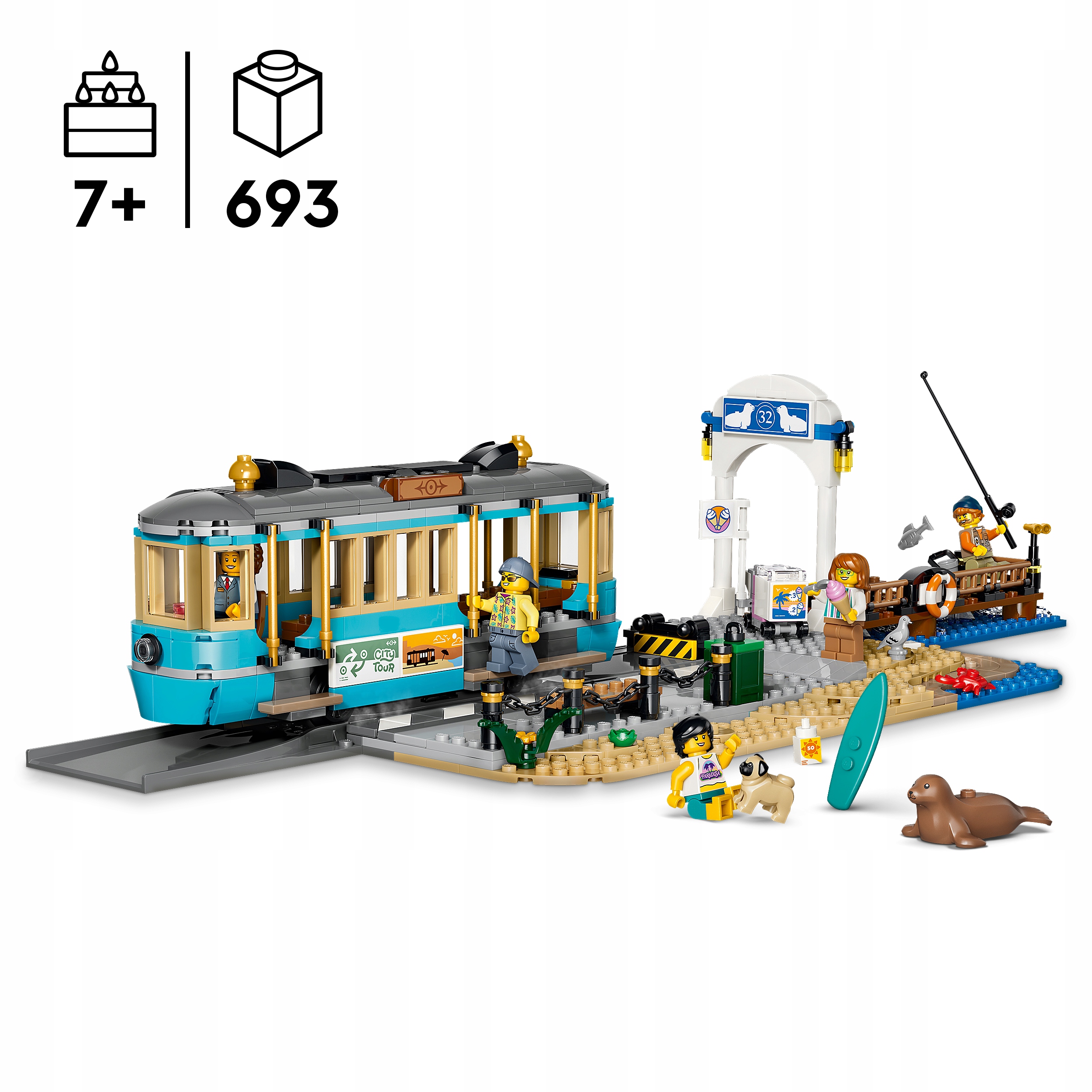 LEGO City 60506 tramvajus prie paplūdimio
