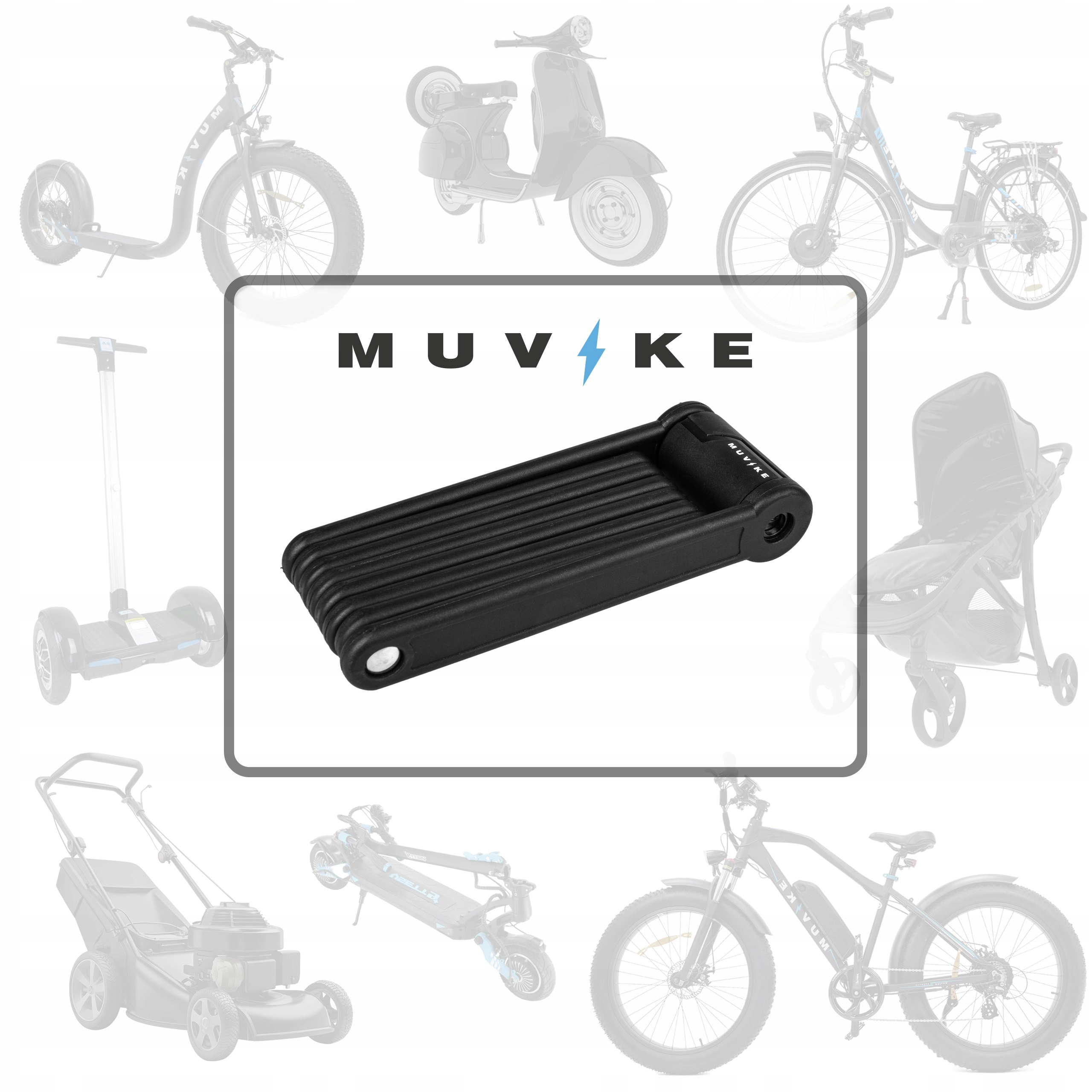 Muvike lankstusis grandinės užraktas 110 cm 8 mm