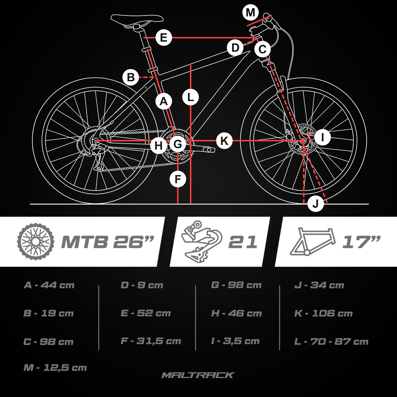 MTB KALNU DVIRAČIO RATAI 26 colių 17 colių RĖMAS 21 PAVARŲ Amortizatorius 2x DISKAI