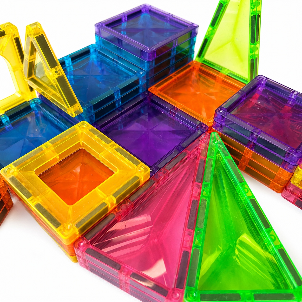 EDUCATIONAL statybiniai blokeliai 98 vnt MAGNETIC Diamond Large