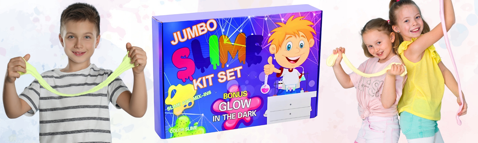 DIDELIS SLIME RINKINYS, SLIMŲ GAMYBAI VAIKAMS PLASTIKOS PASTA 120in1