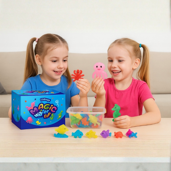 Edukacinis rinkinys su vandens želiukais ir spalvomis