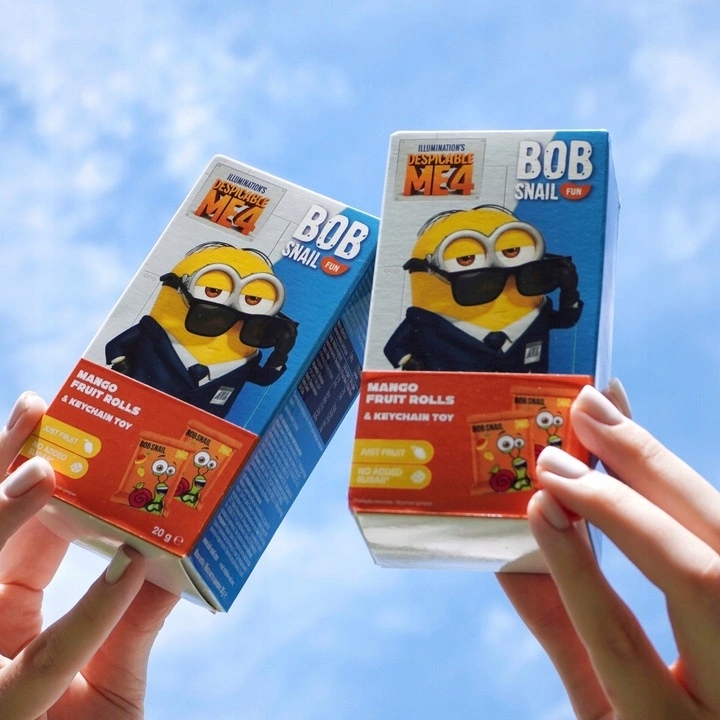 Bob Snail sveiki vaisių užkandžiai 2x20 g su breloku