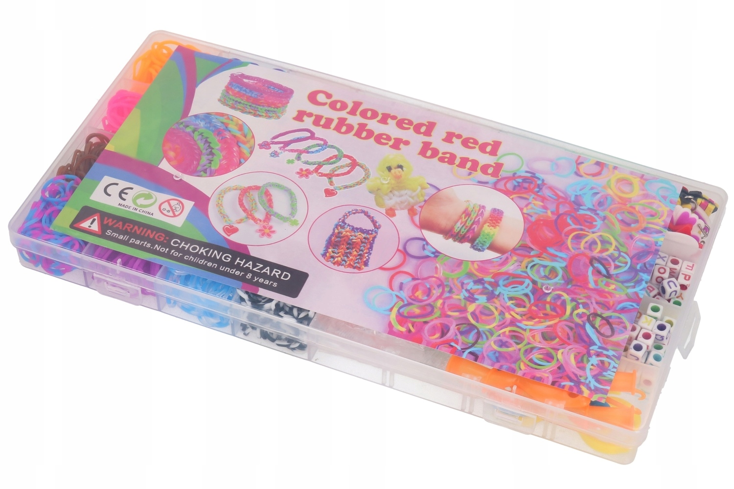 RAINBOW LOOM BANDS, stebuklingos guminės juostos karoliukų pynimui MEGA SET 5057