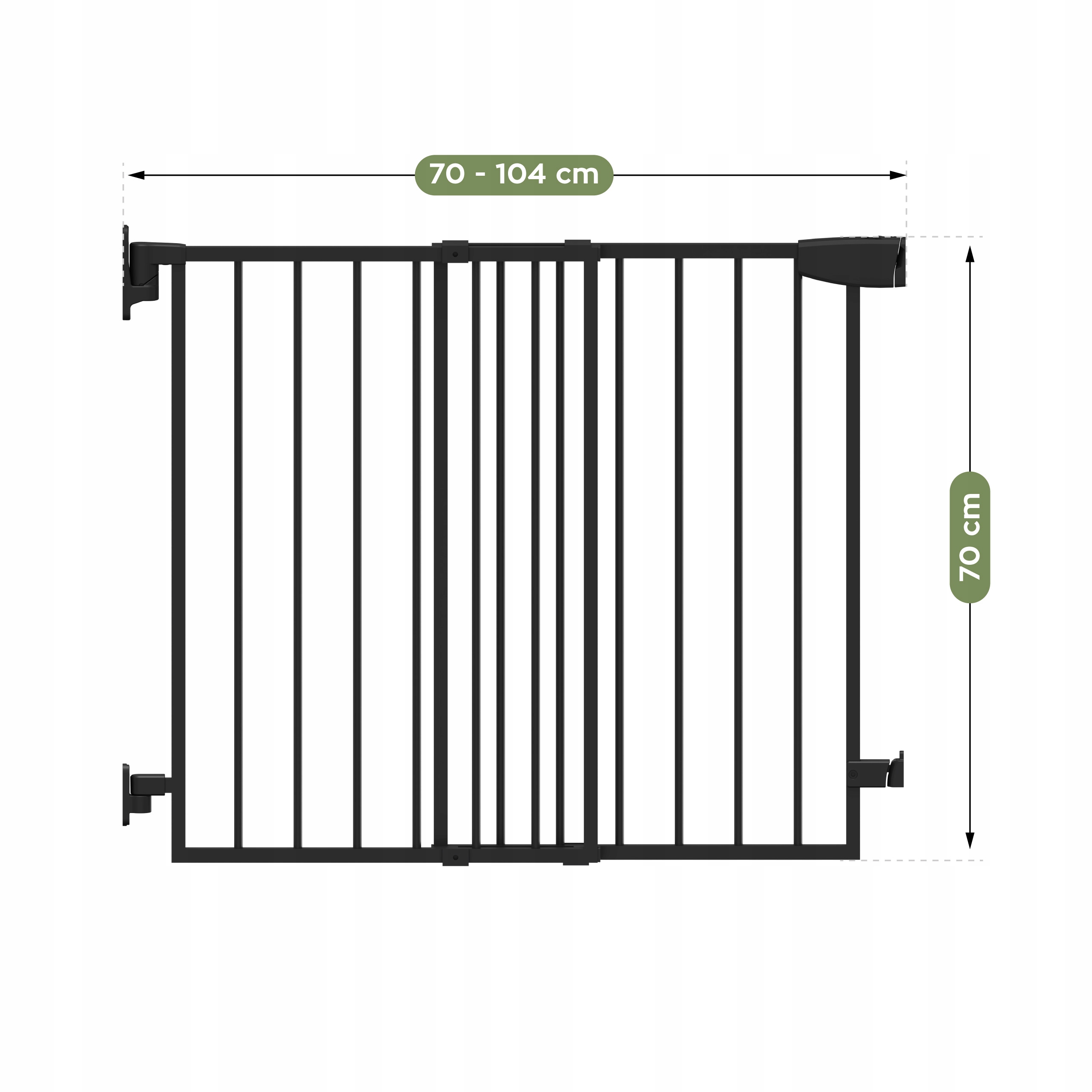 TULANO juoda atitvara schodams 70-104cm