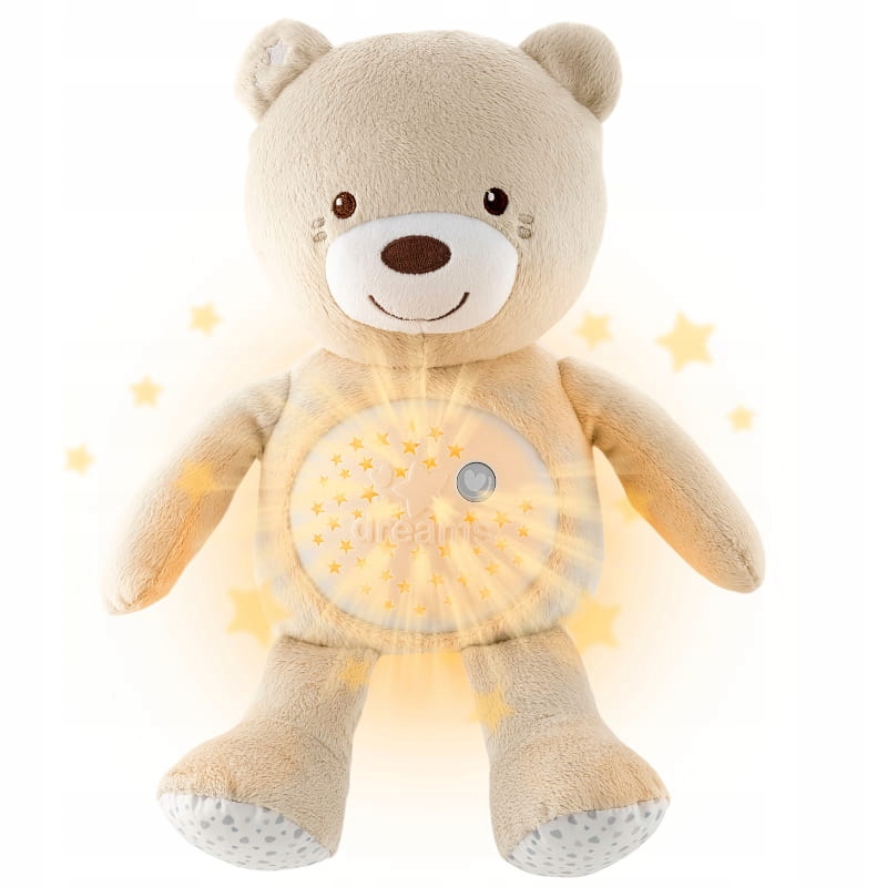 Chicco lempa Teddy meškiukas su žvaigždės projektoriumi - smėlio spalvos