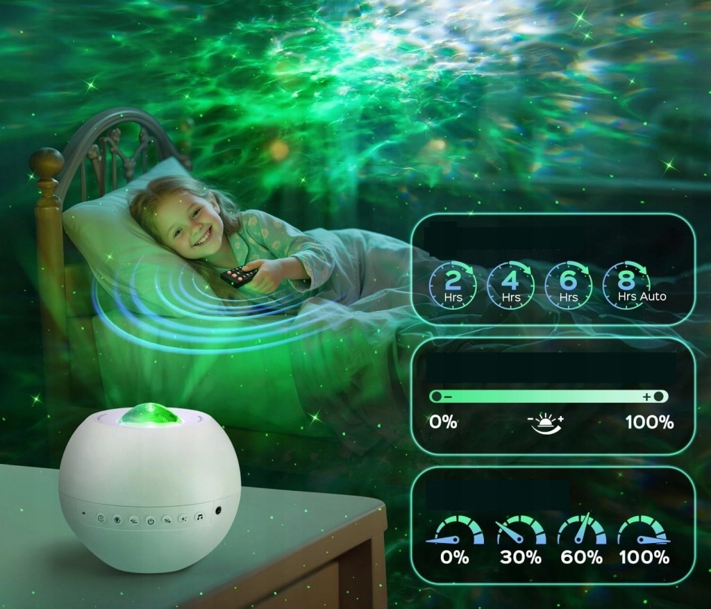 Izoxis projektor žvaigždžių LED su Bluetooth