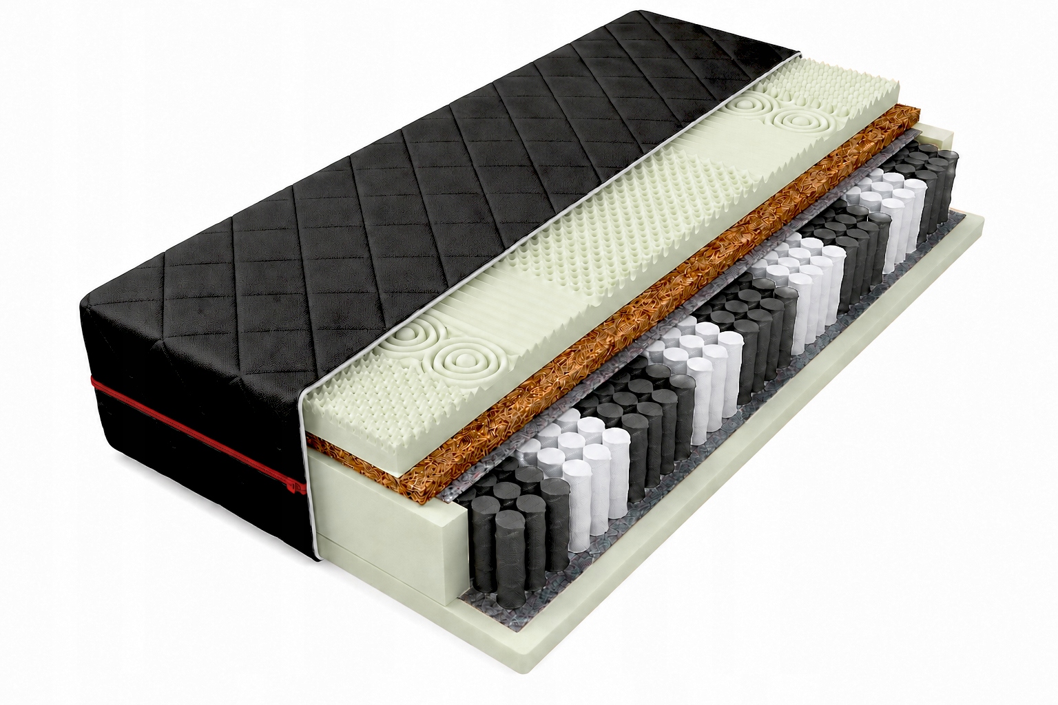 Kišeninis čiužinys 160x200 PRESTIGE COCONUT išskirtinis MASAŽAS 24cm H3/H4