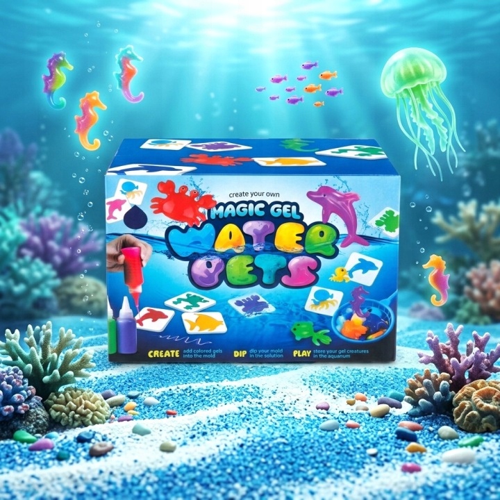 KŪRYBINGAS UGAVIMO RINKINYS VAIKAMS „Pasidaryk pats“ gelis MAGICAL WATER FIGURINES COLRS