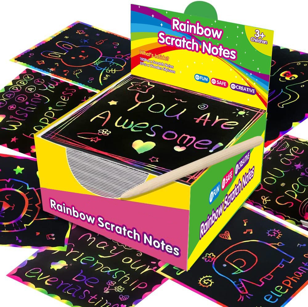 „SCRATCRATCH RAINBOW“ KORTELĖS DOVANA VAIKAMS SVEIKIANTIEMS SKRATRATORIAMS