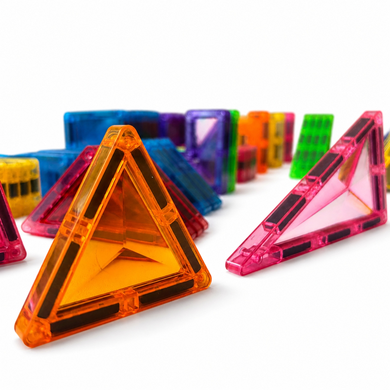 EDUCATIONAL statybiniai blokeliai 98 vnt MAGNETIC Diamond Large