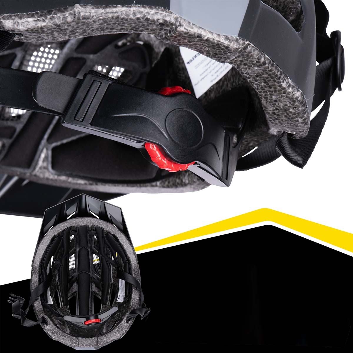 Dunlop dviračio šalmas su LED žibintu raudona šviesa