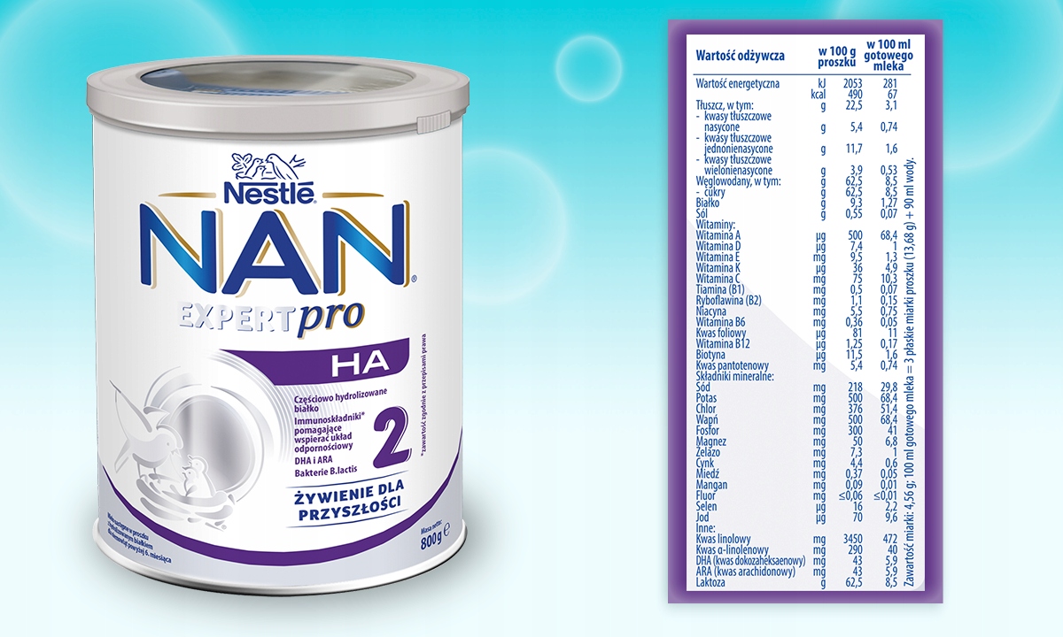 Nestlé NAN Expert Pro HA 2 kūdikio formulė 800 g