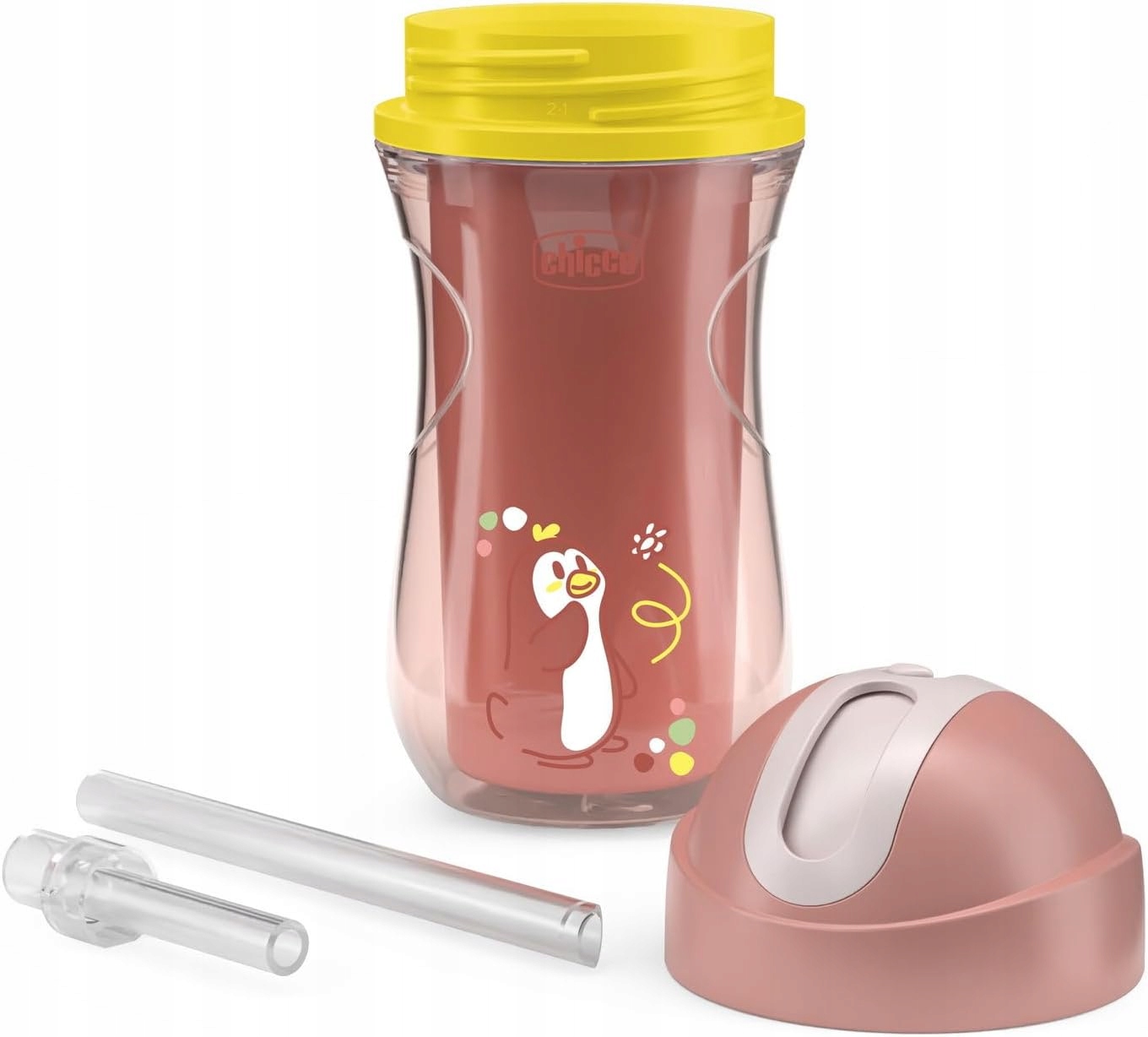 Chicco Sport Cup rožinis 266 ml, atsparus įkandimams 14+ mėn
