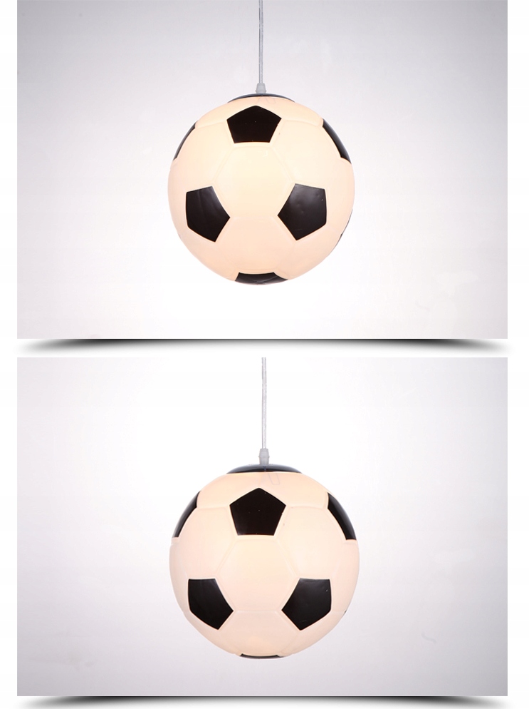 Krislamp pakabinama lempa su futbolo kamuolio dizainu