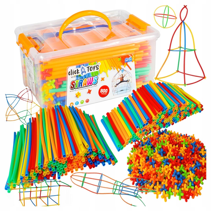 click4TOYS konstrukcinės šiaudų šaukštės 800 vnt.