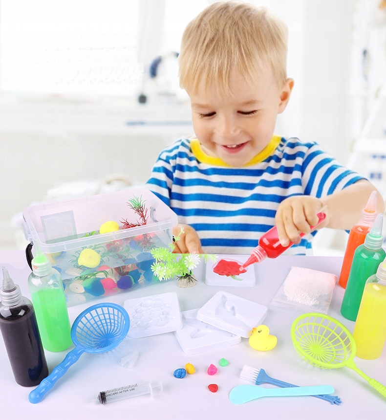 PLASTIKAS PASAS VAIKAMS GEL DIY CREATIVE RINKINYS AQUA GEL