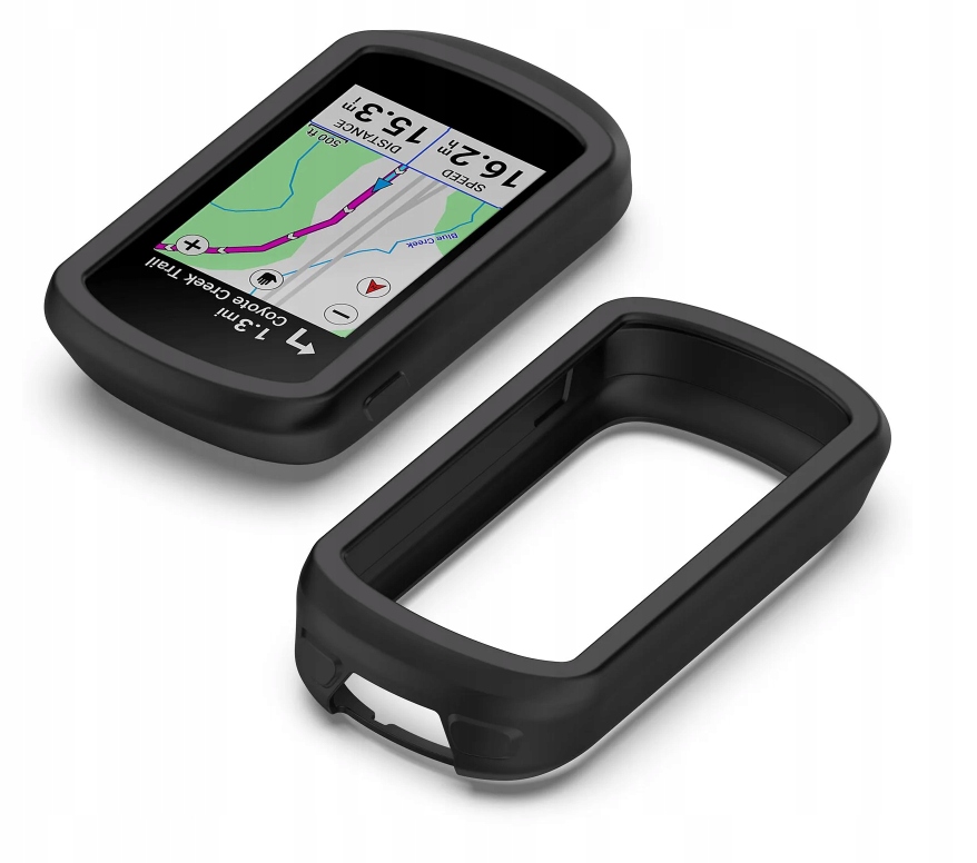 Silikoninis dėklas + GRŪDINTAS STIKLAS, skirtas GARMIN Edge Explore 2 BLACK