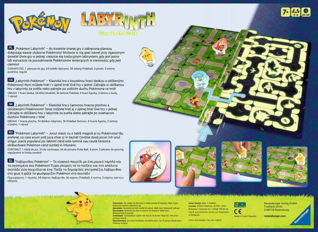 Pokemonų labirinto žaidimas su žibintuvėliu