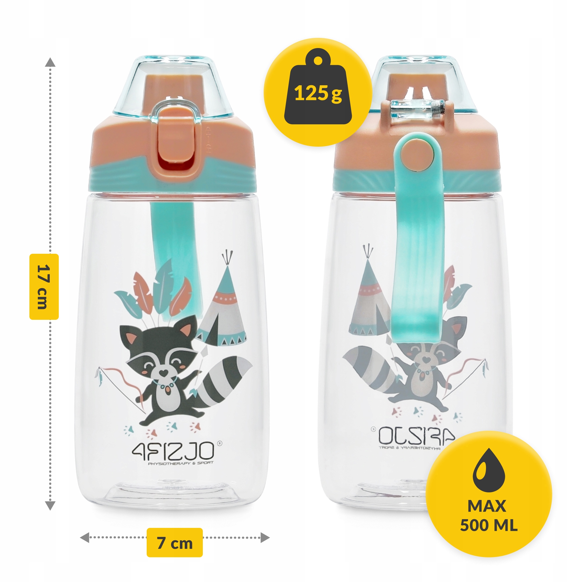 4FIZJO sportinė butelka vaikui Tritan 500 ml