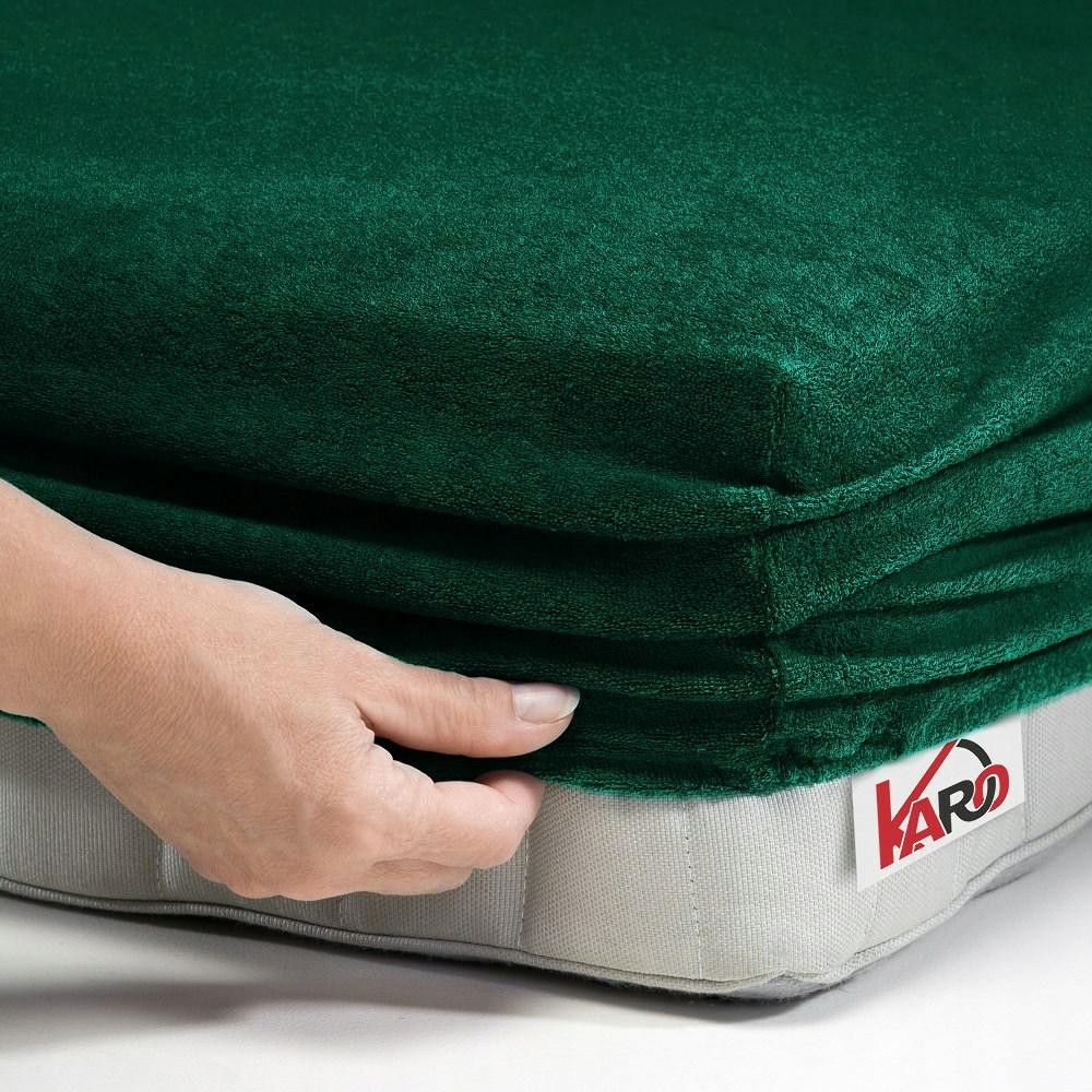 Kilpinis lakštas su elastine juostele 80x200 buteliukas žalias storas 200g/m2 KARO