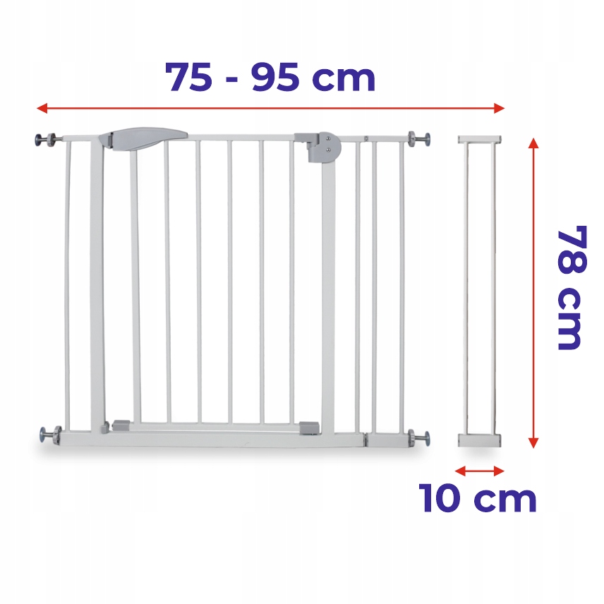 Apsauginė barjera laiptams ir durims 75-95cm