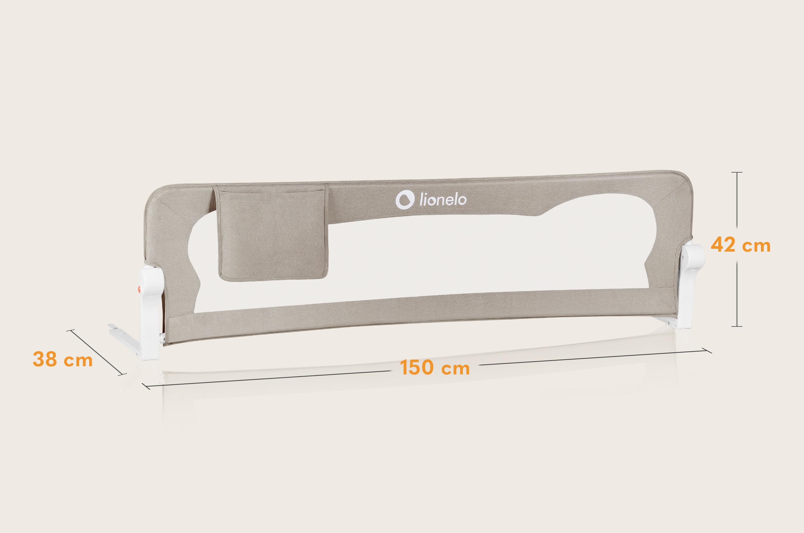Barierka do łóżka Lionelo Eva ochronna 150 cm