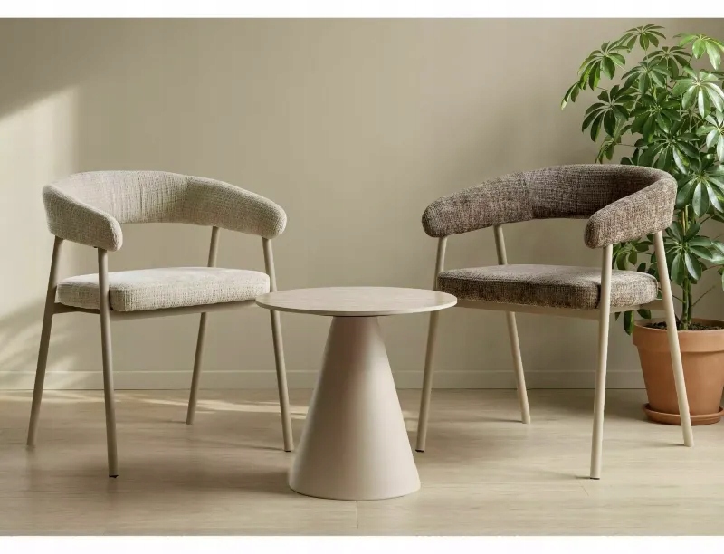 Minkšta virtuvės valgomojo kėdė KATANA cappuccino, kašmyro rėmas