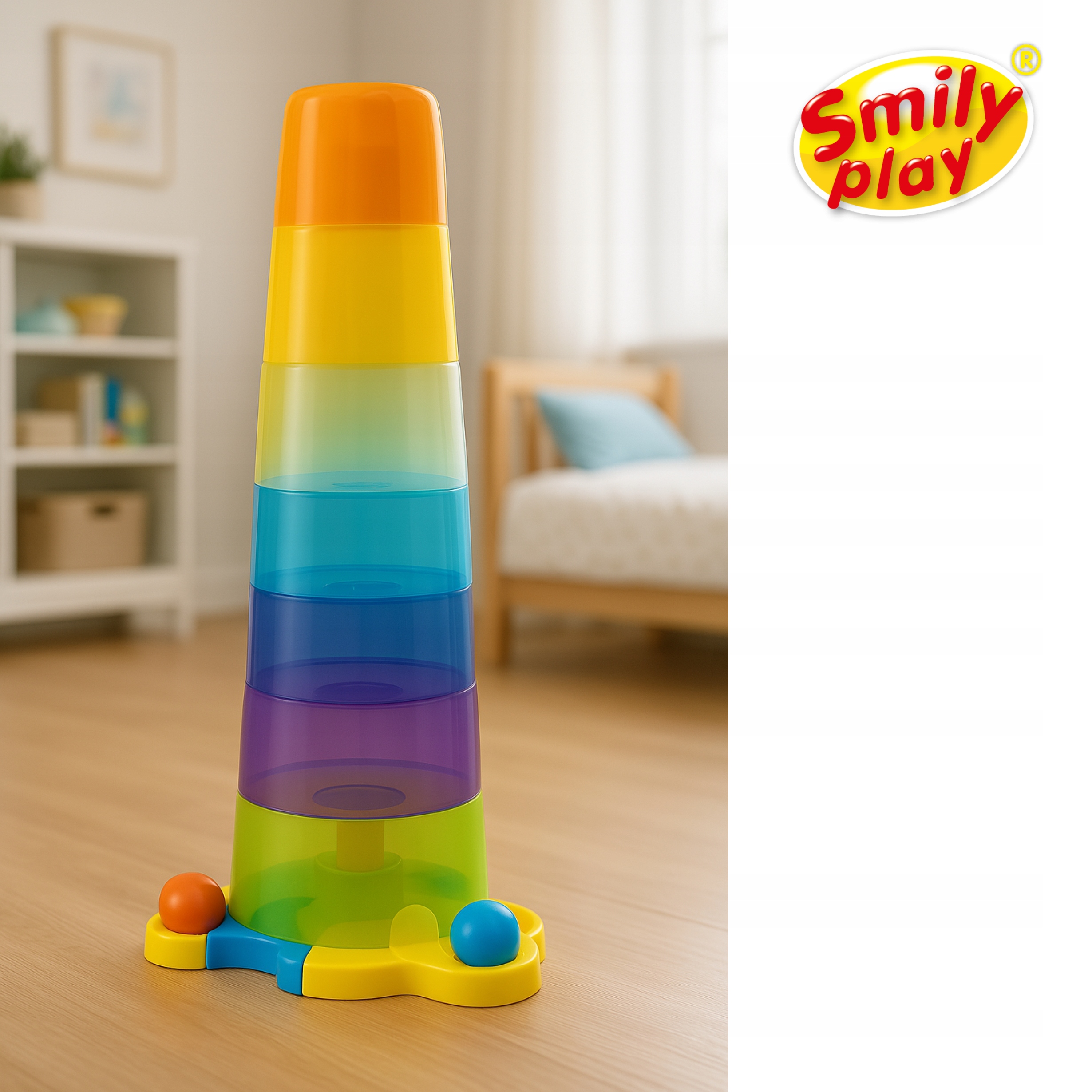 Smily Play sensorinė piramidė su kamuoliukais