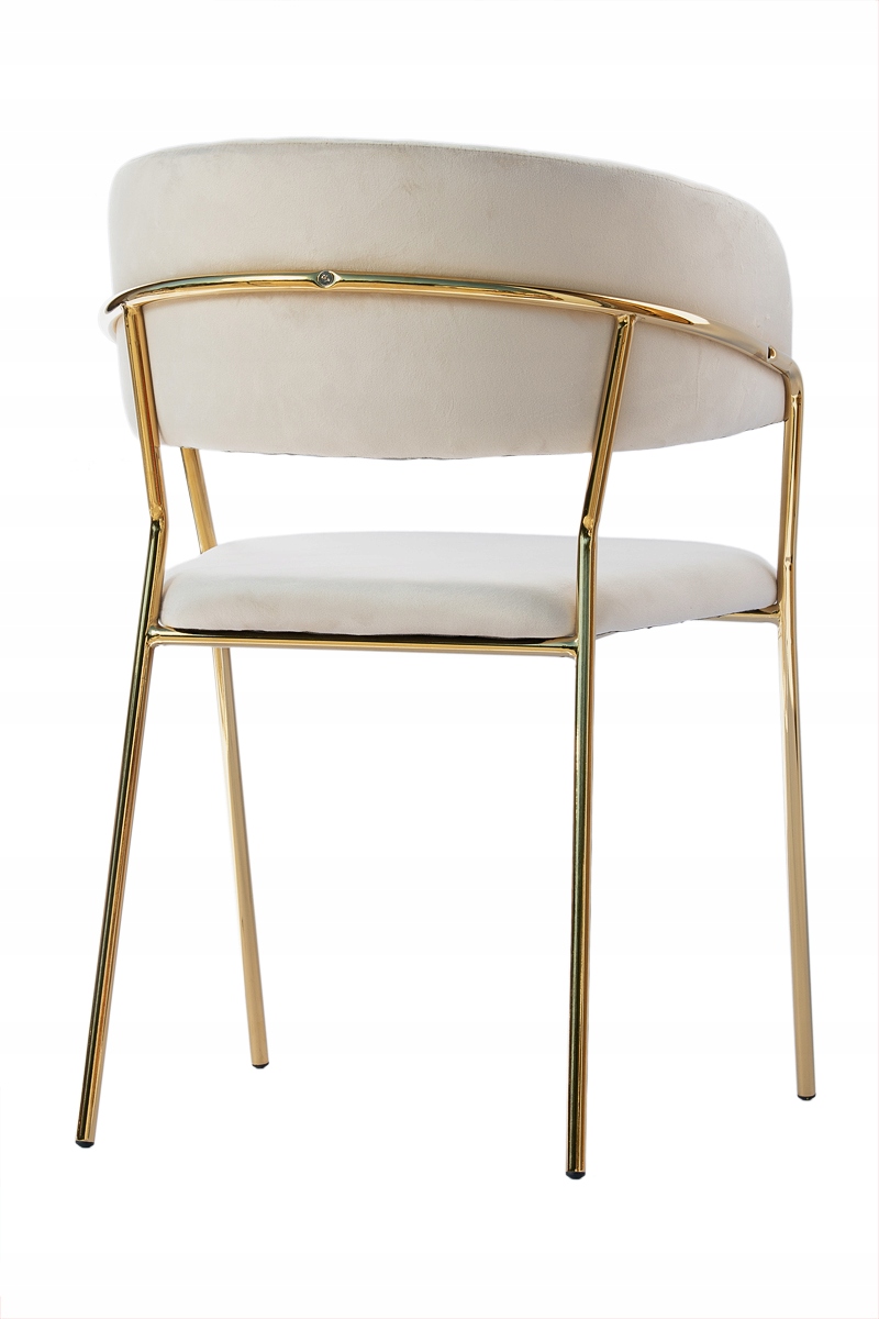MINŠTAS AKSOMINĖS VIRTUVĖS KĖDĖ MODERN GLAMOUR BEIGE VELVET