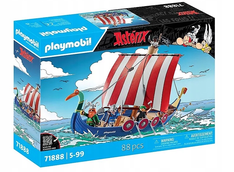 Playmobil Asterix pirati laivas 71888 su 4 figurėlėmis