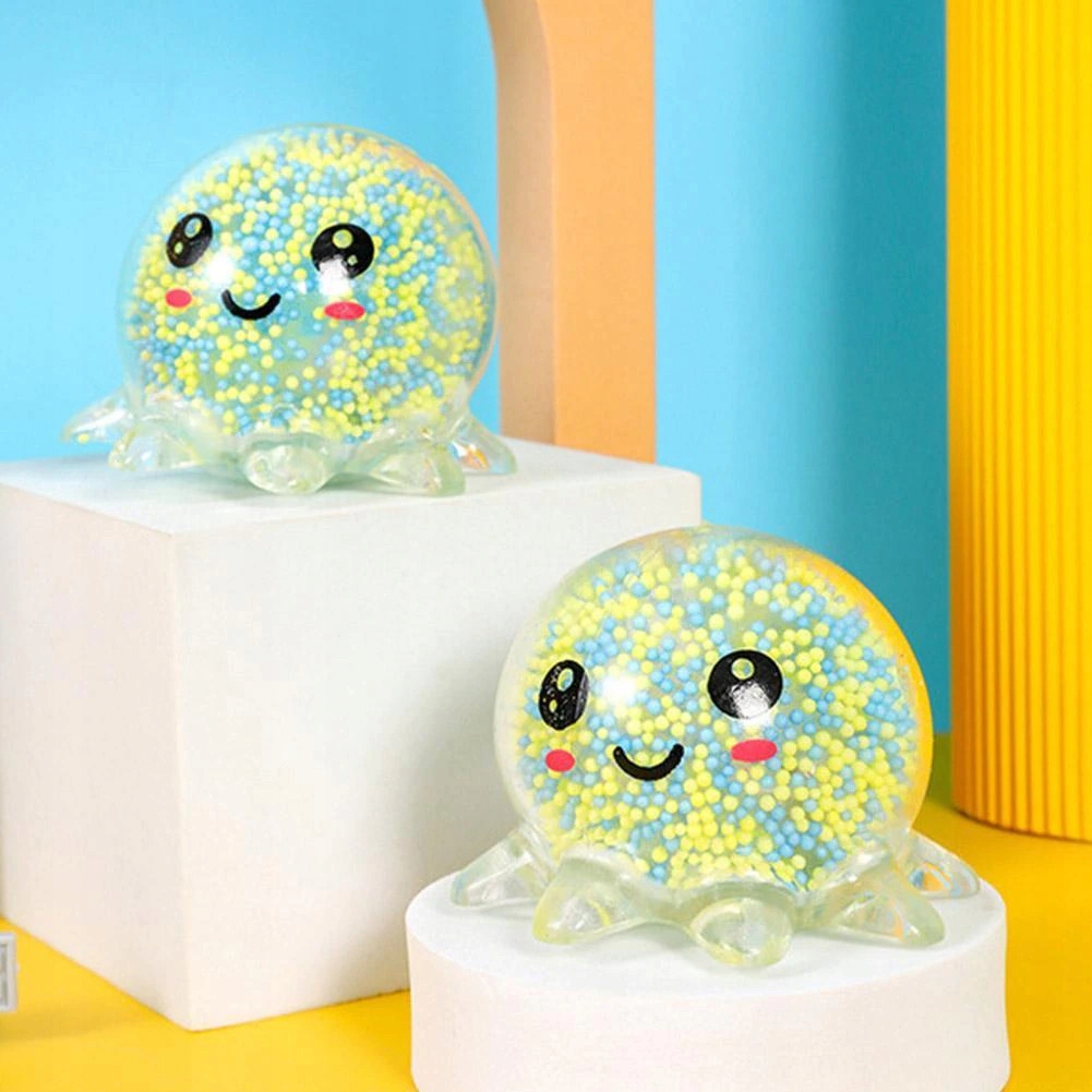 Šviesiantis squishy aštuonkojis su LED