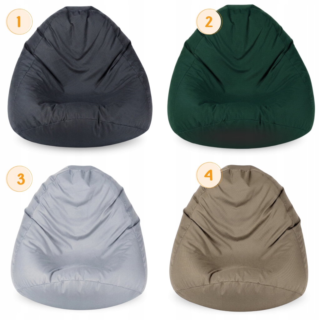 Sako Sack Pouffe 100x90cm Svetainės fotelis Vandeniui atsparus Oxford Antracito Pufas