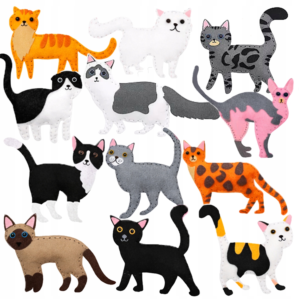 VELTINIAI GYVŪNAI KATĖS, SUSIJUSI DIY KATTEN 12 VIENŲ RINKINYS VAIKAMS