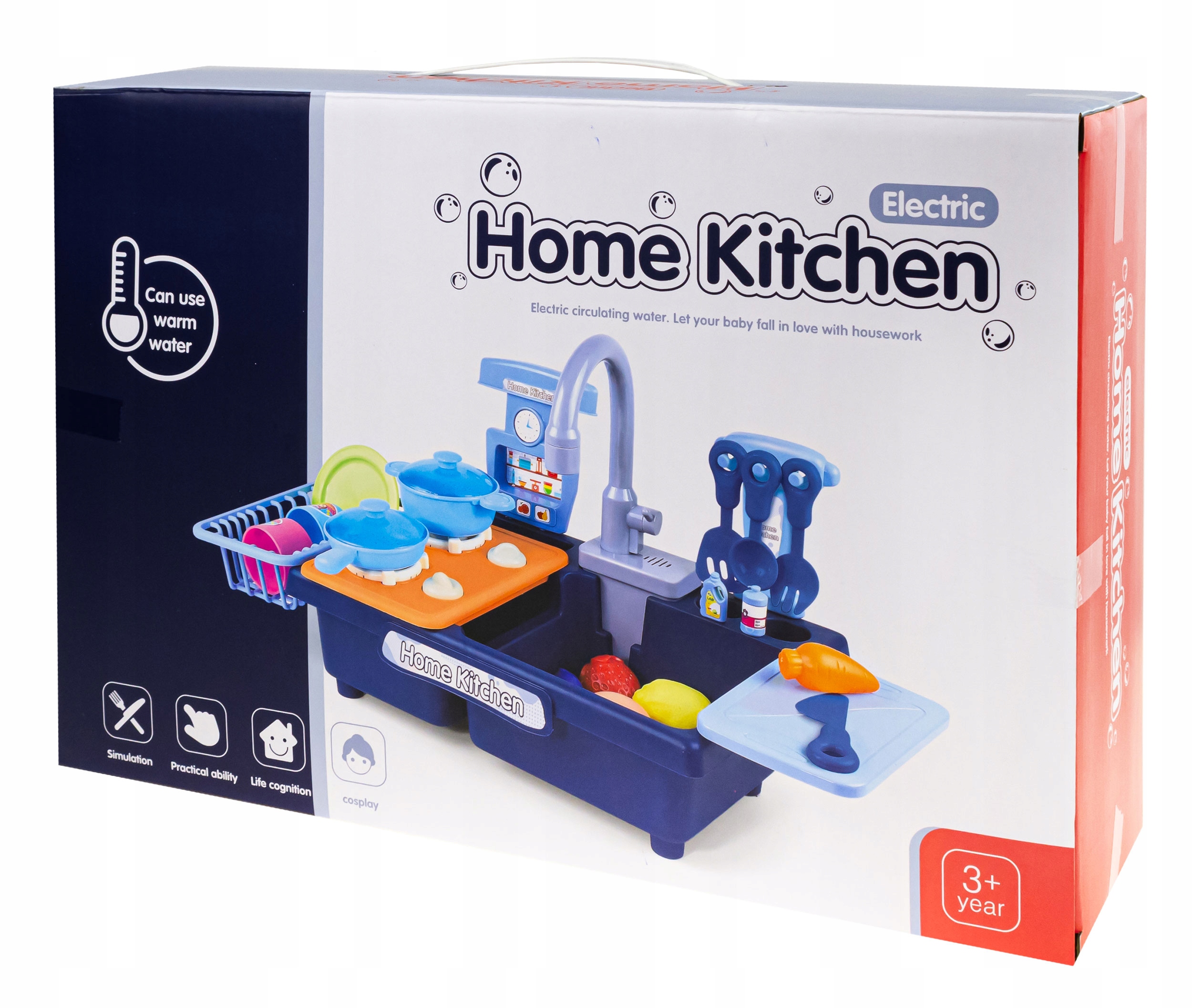 click4TOYS virtuvės kriauklė vaikams 2 in 1