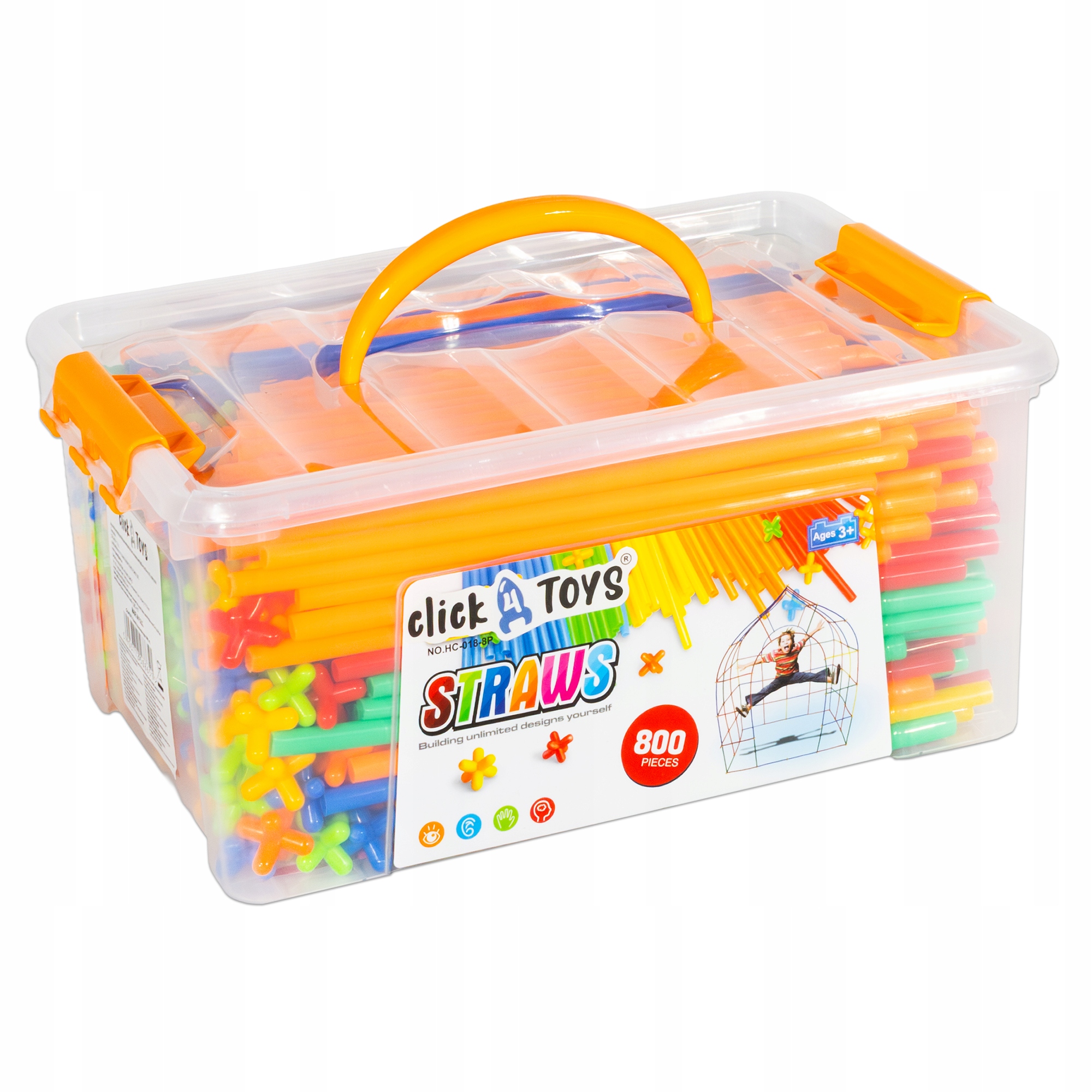 click4TOYS konstrukcinės šiaudų šaukštės 800 vnt.