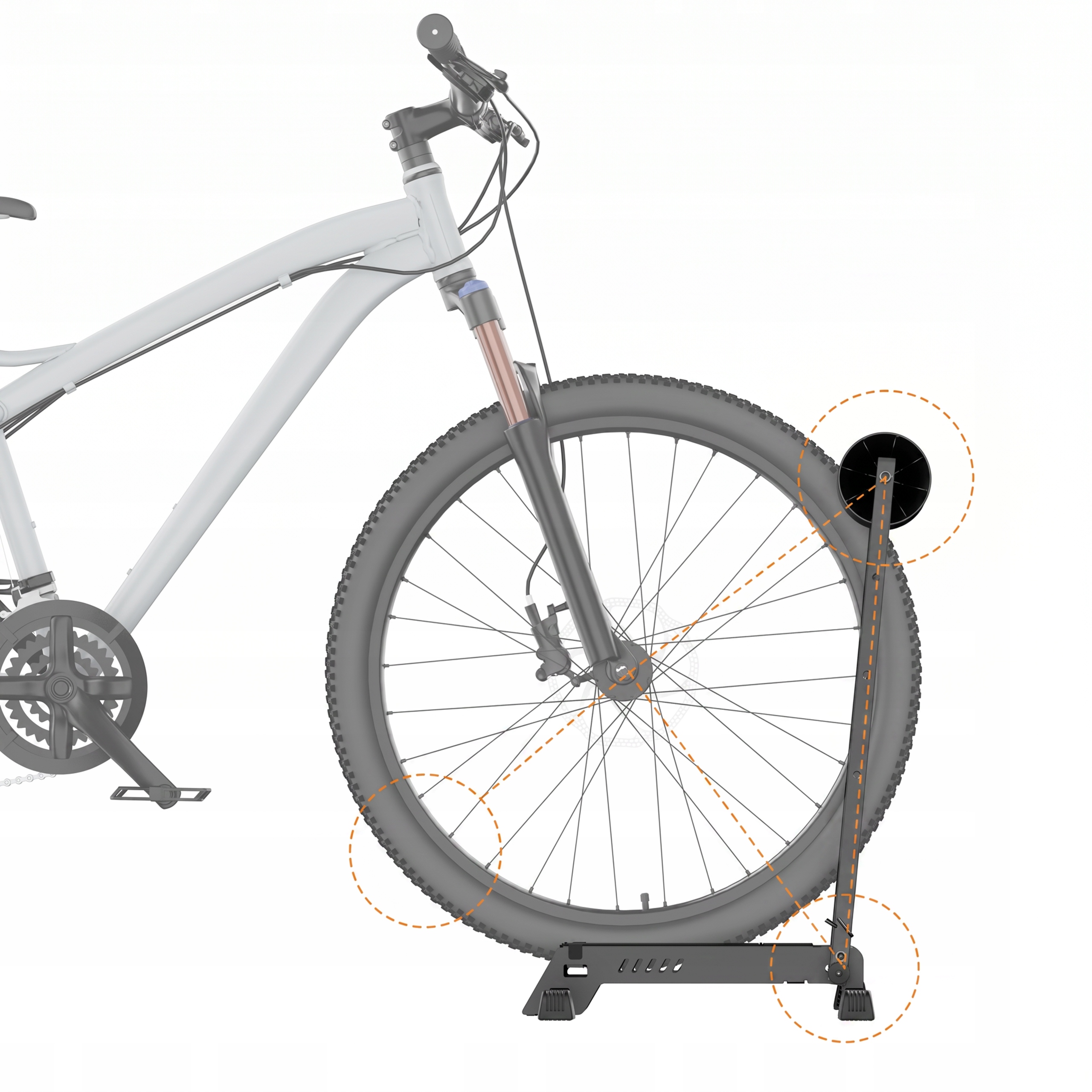 Boste F1 sulankstomų grindų dviračių stovas dviračių laikiklis 20-29'' 35 kg