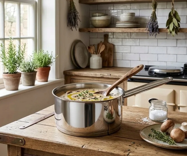 WMF Provence Plus plieninis puodas 1,4l 16 cm dujų indukcija