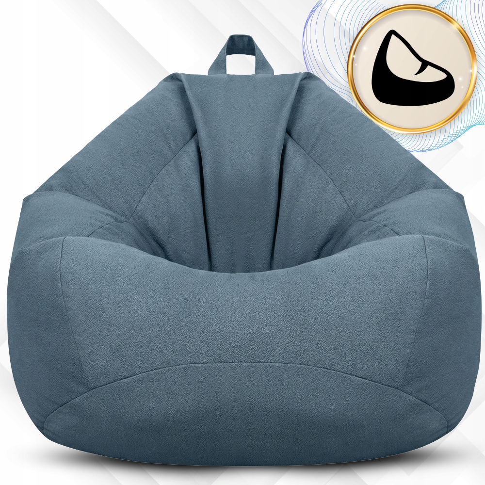 PUFA BAG XXL VELUR 120 CM MĖLYNA
