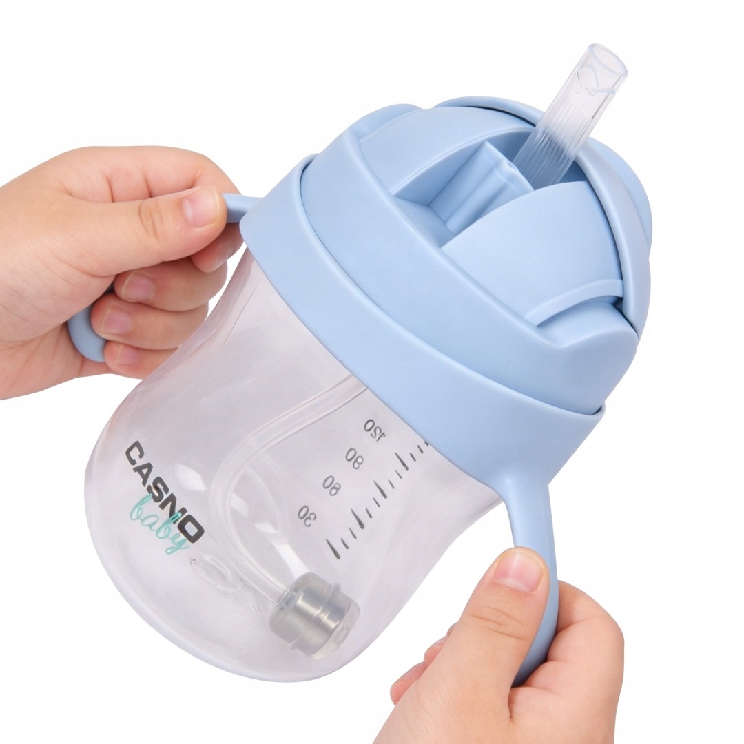 Casno butelė su šiaudeliu 240 ml nuo 6 mėn